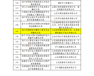 榮信集團入選2024年山東省信息技術(shù)應用創(chuàng)新解決方案名單
